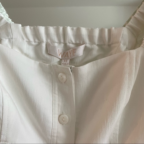 Wayf Puff Sleeve White Top - Picture 3 of 4